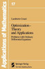 Optimization--Theory and Applications: Problems with Ordinary Differential Equations