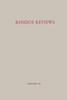 Residue Reviews/RÃ¼ckstands-Berichte: Residues of Pesticides and Other Contaminants in the Total Environment/RÃ¼ckstÃ¤nde Von Pestiziden Und Anderem Veru