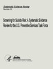 Screening for Suicide Risk: A Systematic Evidence Review for the U.S. Preventive Services Task Force: Systematic Evidence Review Number 32