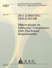 2011 Lobbying Disclosure: Observations on Lobbyists' Compliance with Disclosure Requirements