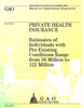 Private Health Insurance: Estimates of Individuals with Pre-Existing Conditions Range from 36 Million to 122 Million