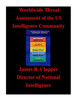 Worldwide Threat Assessment of the U.S. Intelligence Community