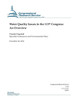Water Quality Issues in the 113th Congress: An Overview