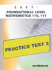 Cset Foundational Level Mathematics 110, 111 Practice Test 2