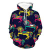 Mens Womens Fashionable Hoodies 3D Printed Unisex Long Sleeve Pullover Sweatshirts Amusement Park Carousel Horses Pattern Outdoor Outfit For Holiday
