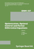 Optimization, Optimal Control and Partial Differential Equations: First Franco-Romanian Conference, Iasi, September 7-11, 1992