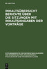 Inhaltsübersicht Berichte Über Die Sitzungen Mit Inhaltsangaben Der Vorträge