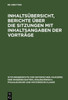 InhaltsÃ¼bersicht, Berichte Ãœber Die Sitzungen Mit Inhaltsangaben Der VortrÃ¤ge