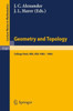Geometry and Topology: Proceedings of the Special Year Held at the University of Maryland, College Park, 1983 - 1984