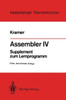 Assembler IV: Supplement Zum Lernprogramm