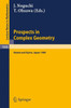 Prospects in Complex Geometry: Proceedings of the 25th Taniguchi International Symposium Held in Katata, and the Conference Held in Kyoto, July 31 - A
