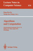 Algorithms and Computation: 5th International Symposium, Isaac '94, Beijing, P.R. China, August 25 - 27, 1994. Proceedings