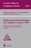 Mathematical Foundations of Computer Science 1999: 24th International Symposium, Mfcs'99 Szklarska Poreba, Poland, September 6-10, 1999 Proceedings