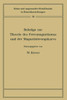 BeitrÃ¤ge Zur Theorie Des Ferromagnetismus Und Der Magnetisierungskurve