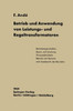 Betrieb Und Anwendung Von Leistungs- Und Regeltransformatoren