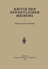 Kritik Der Ã–ffentlichen Meinung