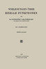 Vorlesungen Ãœber Reelle Funktionen