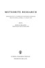 Meteorite Research: Proceedings of a Symposium on Meteorite Research Held in Vienna, Austria, 7-13 August 1968