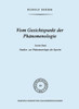 Vom Gesichtspunkt Der PhÃ¤nomenologie: Zweiter Band Studien Zur PhÃ¤nomelogie Der EpochÃ©