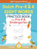Dolch Pre-Kindergarten & Kindergarten Sight Words Practice Book for Kids, Dolch Pre-K and K Sight Words Flash Cards, Kindergartners Sight Words Activi