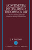 A Continental Distinction in the Common Law: A Historical and Comparative Perspective on English Public Law