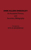 Ann Allen Shockley: An Annotated Primary and Secondary Bibliography