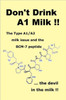 Don't Drink A1 Milk !!: The Type A1/A2 milk issue and the BCM-7 peptide ... the devil in the milk