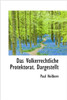 Das Volkerrechtliche Protektorat. Dargestellt