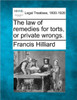The law of remedies for torts, or private wrongs.