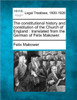 The constitutional history and constitution of the Church of England: translated from the German of Felix Makower.