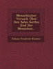 Menschlicher Versuch Uber Den Sohn Gottes Und Der Menschen...