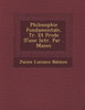 Philosophie Fondamentale, Tr. Et Pr�c�d�e D'une Intr. Par �. Manec