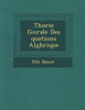 Th�orie G�n�rale Des �quations Alg�brique