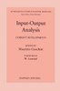 Input-Output Analysis: Current Developments