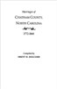 Marriages of Chatham County, North Carolina, 1772-1868