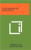 A Dictionary of Linguistics