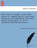 The Court of Apollo; With Other Pieces of Original Poetry; Also Some Specimens of Translation from the Minor Greek Poets. A. S. [I.E. Abraham Shacklet
