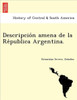 Descripción amena de la Républica Argentina.