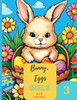Bunny, Eggs, Girls and Friends: 50 pages of Springtime Bliss: Bunny Adventures, Eggs, and Little Artists, 8,5 x11 Large Print