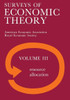 Surveys of Economic Theory: Resource Allocation