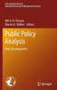 Public Policy Analysis: New Developments