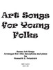 Art Songs for Young Folks - alto saxophone and piano