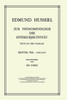 Zur PhÃ¤nomenologie Der IntersubjektivitÃ¤t: Texte Aus Dem Nachlass Dritter Teil: 1929-1935