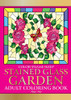 Color Frame Keep. Adult Coloring Book STAINED GLASS GARDEN : Relaxation And Stress Relieving Flowers, Butterflies, Birds, Gardens And Inspirational Designs
