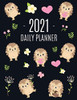 Cute Hedgehog Daily Planner 2021 : Make 2021 a Productive Year! Pretty, Funny Animal Planner: January - December 2021 Monthly Agenda Scheduler For School, College, Office, Work Or Weekly Family Use Large Hoglet Organizer for Appointments & Meetings