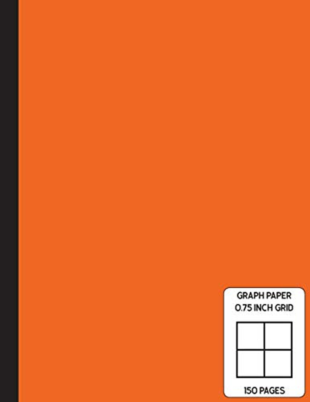 low vision notebook 0 75 inch graph paper full size grid ruled notebook large print page numbers orange cover spectrum school notebooks 9781698568287 libroworld com