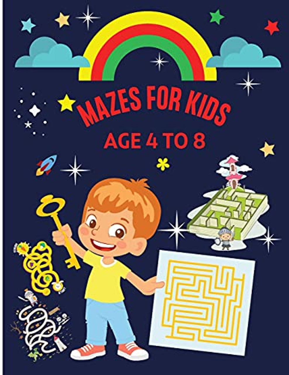 Maze Puzzle Book for kids: 50 Mazes For Kids Ages 4-8: Maze