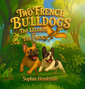 Two French bulldogs-The Lizards and The Frogs