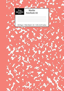 Marble Notebook A5 : Coral Pink Marble Wide Ruled Journal Marble Notebook A5 : Coral Pink Marble Wide Ruled Journal