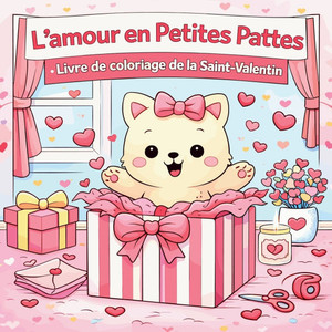 L'Amour en Petites Pattes - Livre de Coloriage de la Saint-Valentin
